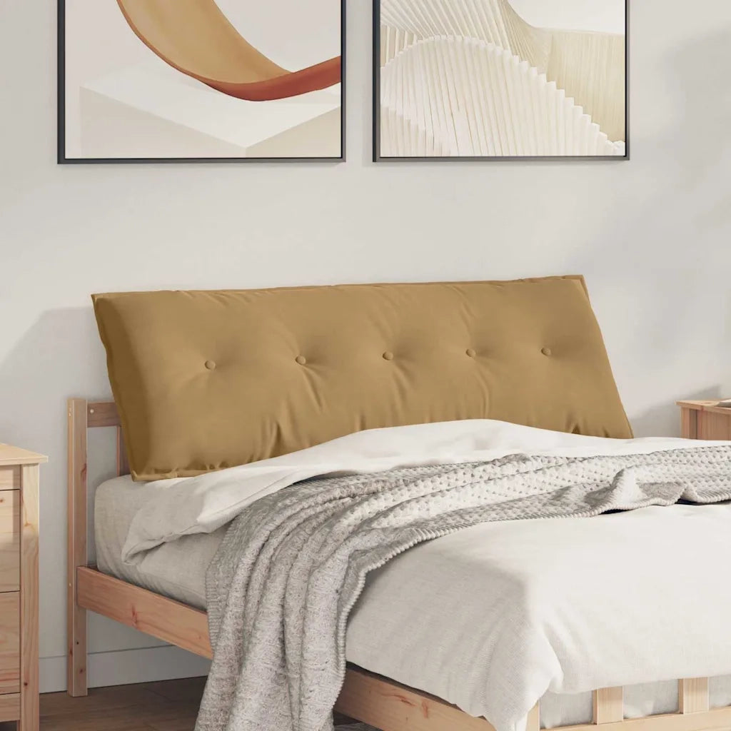 Cuscino per Schiena Marrone 140 x 50 cm Tessuto in Cords 42014855