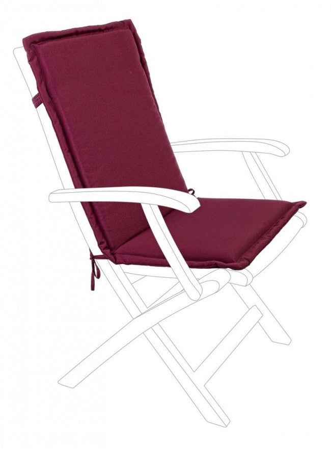 Cuscino Poly180 Bordeaux Schienale Medio in Tessuto per Esterno