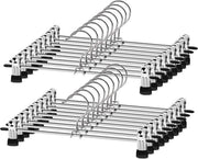 Hangers per foro regolabili con clip antiscivolo - Robusto e spazievitore - Pantaloni Gonne Cappotti Maglie Toppe di tank - 16 pezzi 30 cm