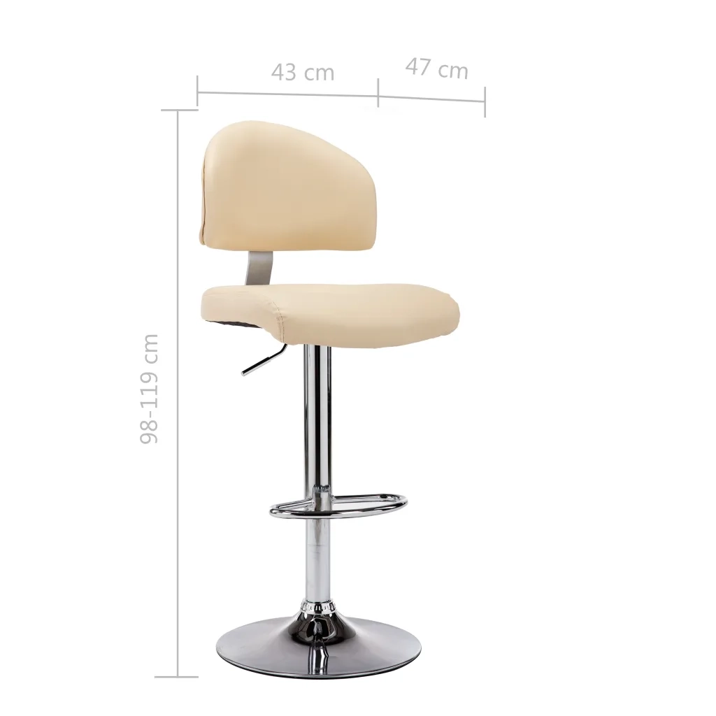 Sgabello da Bar Crema in Similpelle 249648