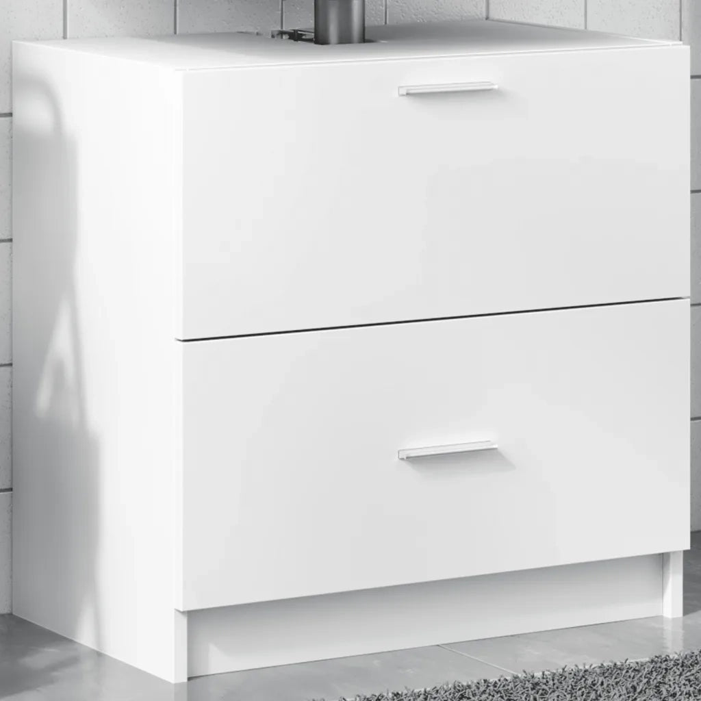 Mobile Lavabo | Armadio Lavabo Bianco 59x37x59 cm in Truciolare