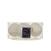 Box 4 Palline Vt bianco neve trasparente d8cm