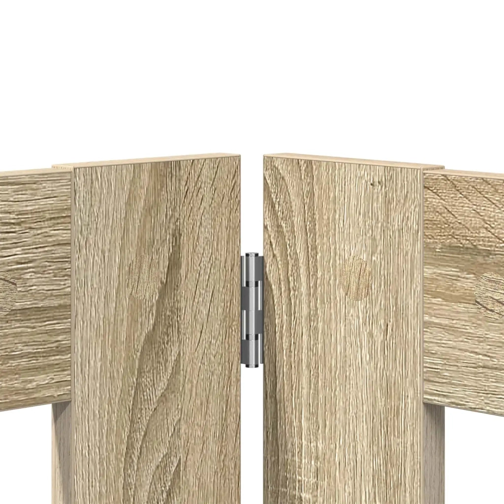 Cancello per cani pieghevole con supporti 6 pz Rovere Sonoma 892140
