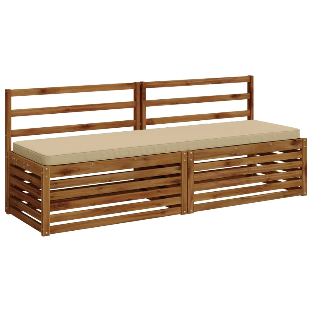 Cuscini per Panchina a 2 Pezzi VUGHT 2 pz 100% Poliestere Beige 952181