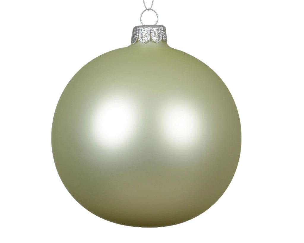 Box 6 Palline Vt Bianco Menta opaco D. 8cm