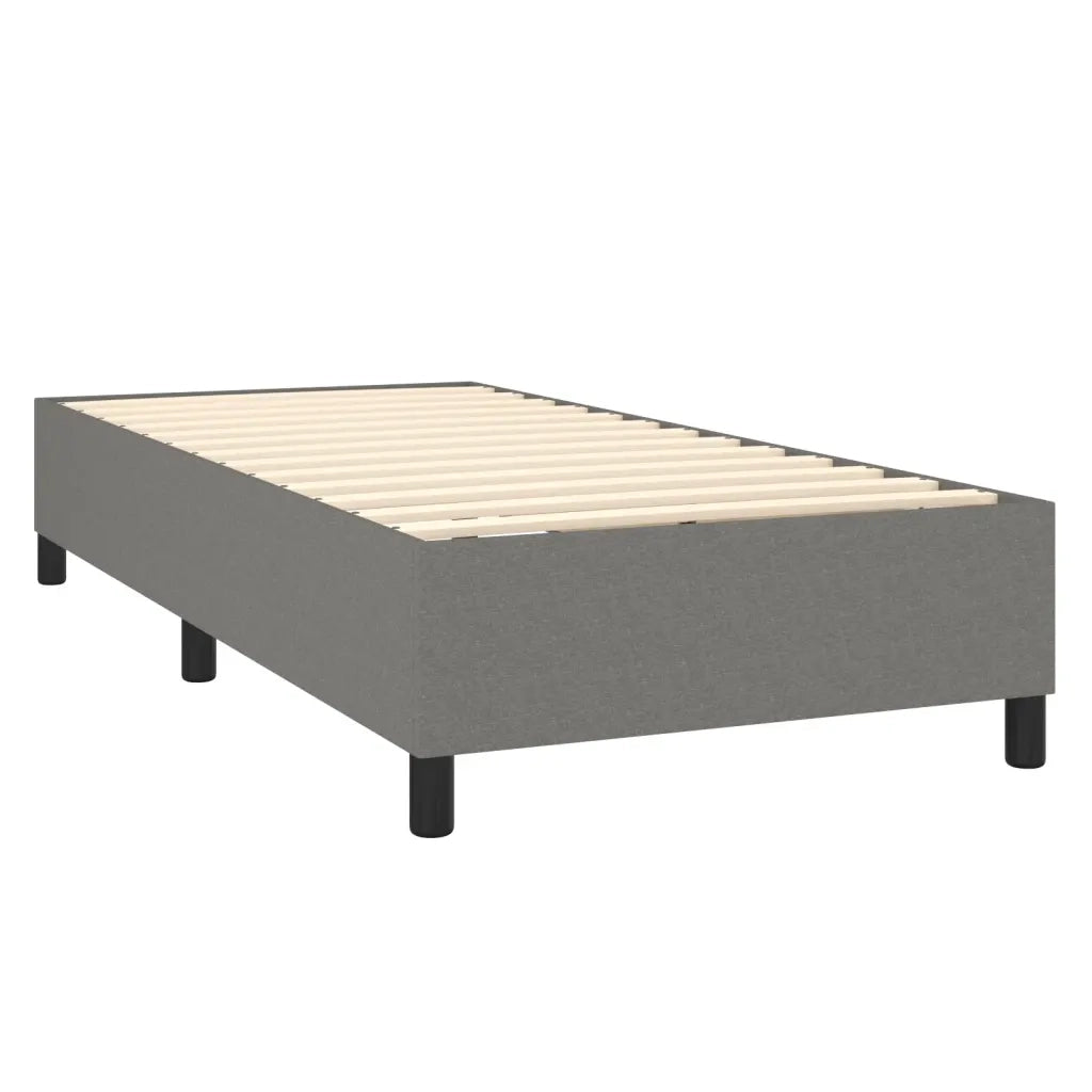 Giroletto a Molle con Materasso Grigio Scuro 100x200 cm Tessuto 3141754