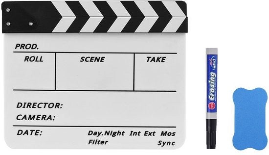 Filmoclappatore professionale con marker e gomma