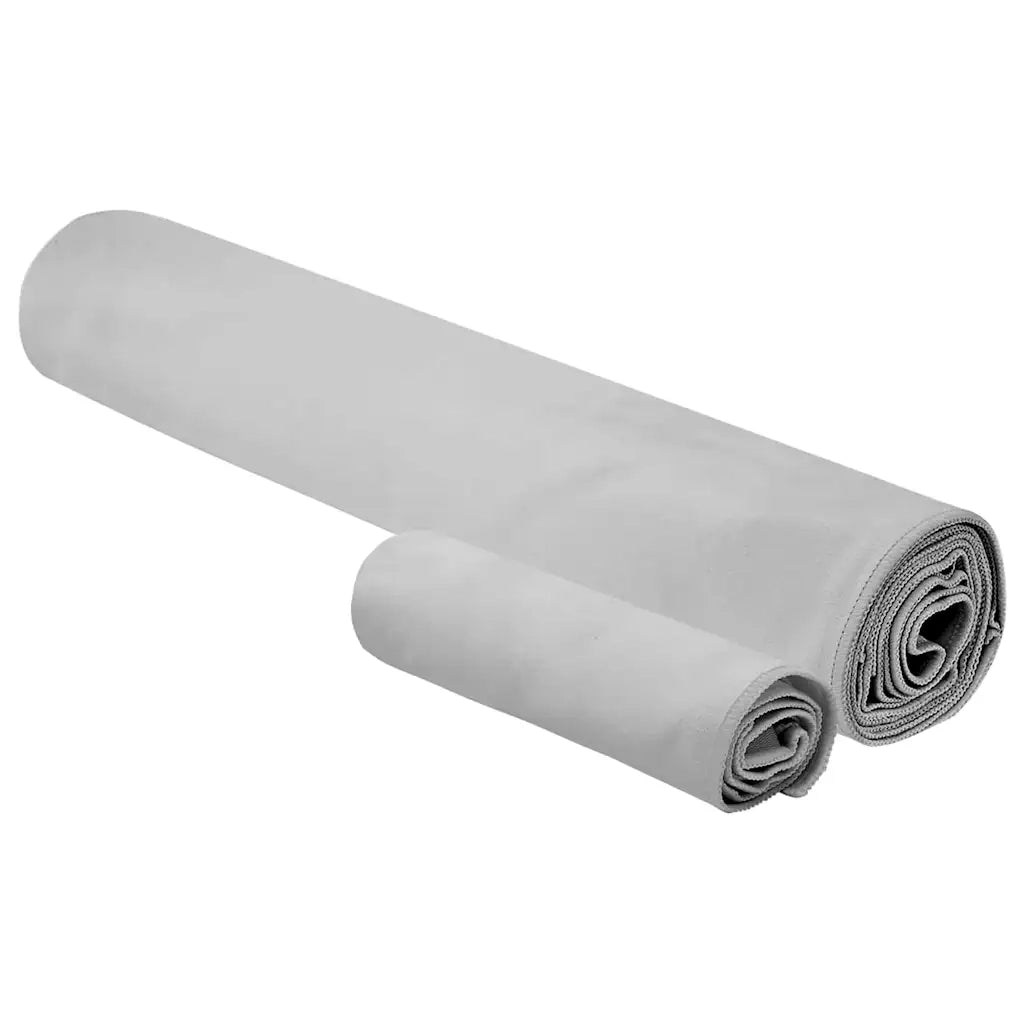 Set di Asciugamani Sportivi 2 pcs Grigio Tessuto 42011494