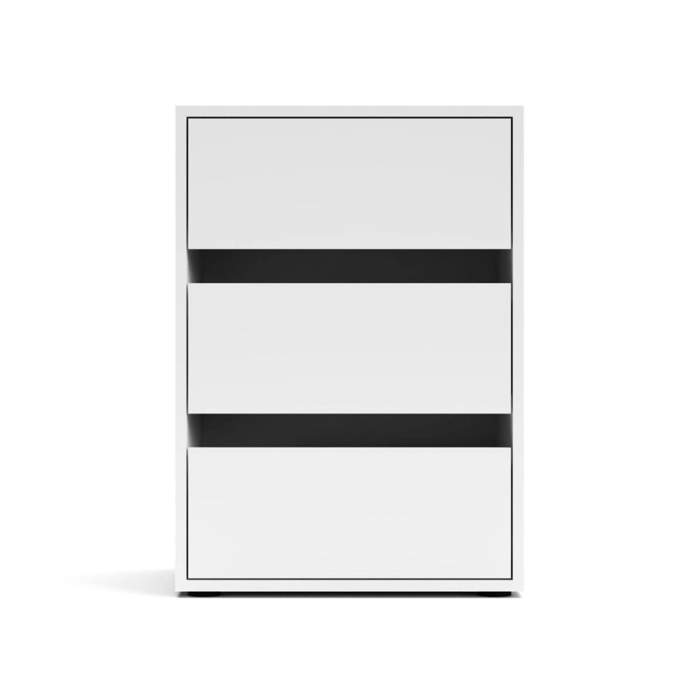 Cassettiera 3 cassetti colore bianco Smart ST2 50.8x39.6x71.3H