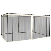 Zanzariera per Gazebo ¨C Minimal ¨C Nero e Beige 335x207cm