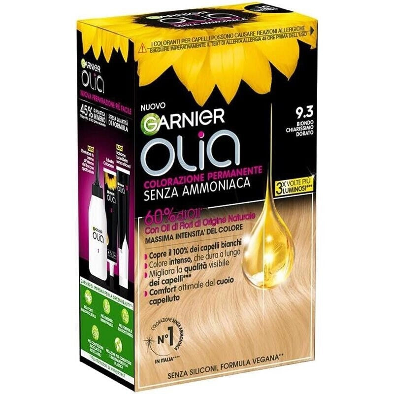 GARNIER OLIA TINTA PERMANENTE SENZA AMMONIACA 9.3 BIONDO CHIARISSIMO DORATO