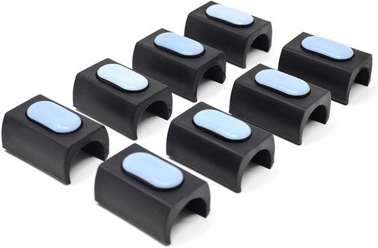 Gli strumenti di scorrimento per sedie - Nero - Chiusura rapida - Adatto per sedie a cavalletto - Set da 8