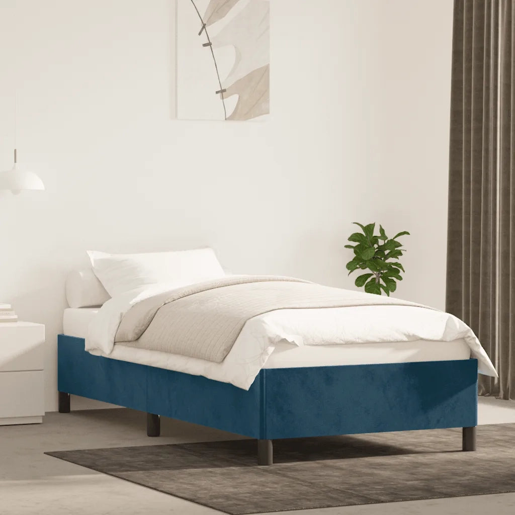 Giroletto senza Materasso Blu Scuro 80x200 cm in Velluto 347292