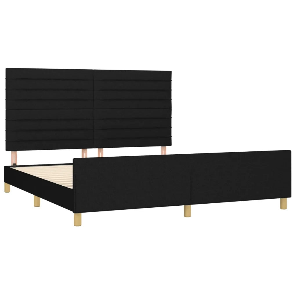 Giroletto senza Materasso Nero 160x200 cm in Tessuto 3125148