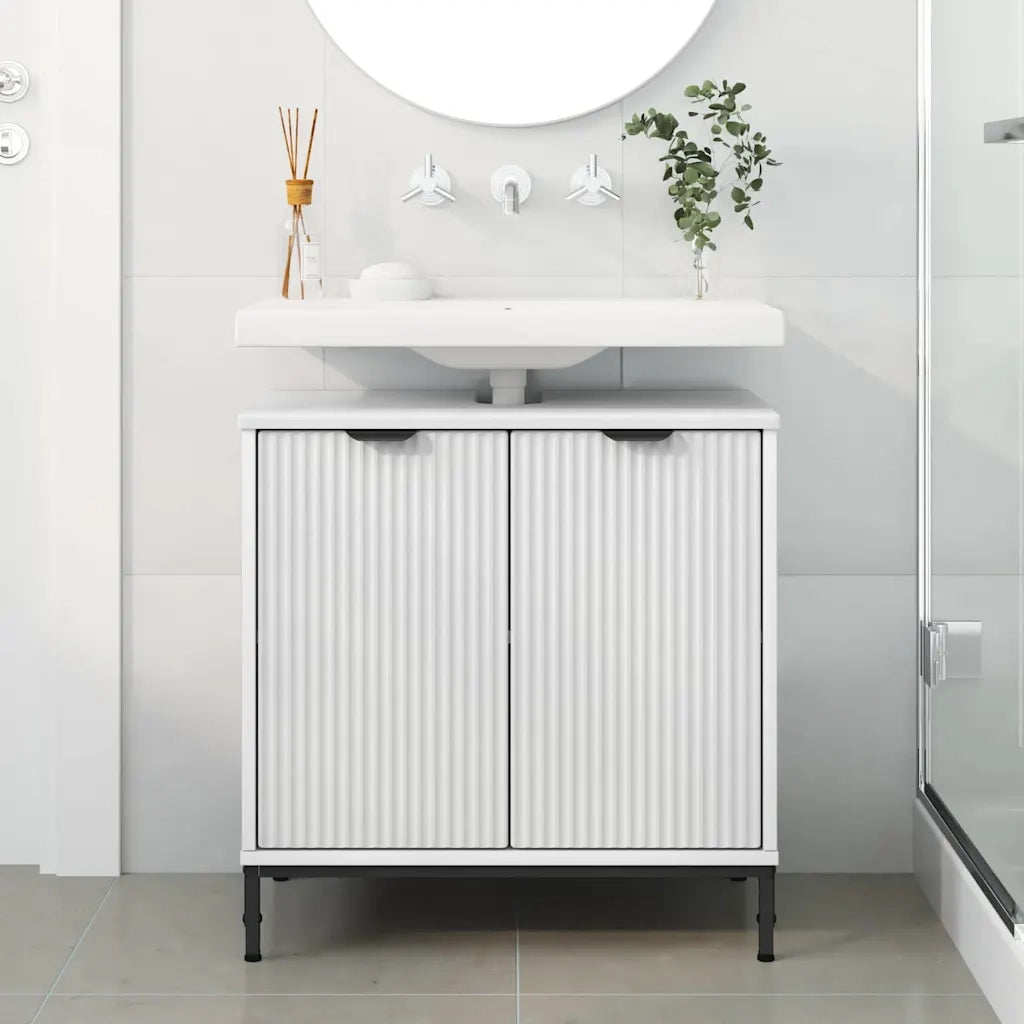 Armadio per Lavabo da Bagno Bianco 60,5 x 33,5 x 61 cm 883414