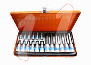 SET CHIAVI BUSSOLA INSERTI ESAGONALI 19PZ CROMO VANADIO