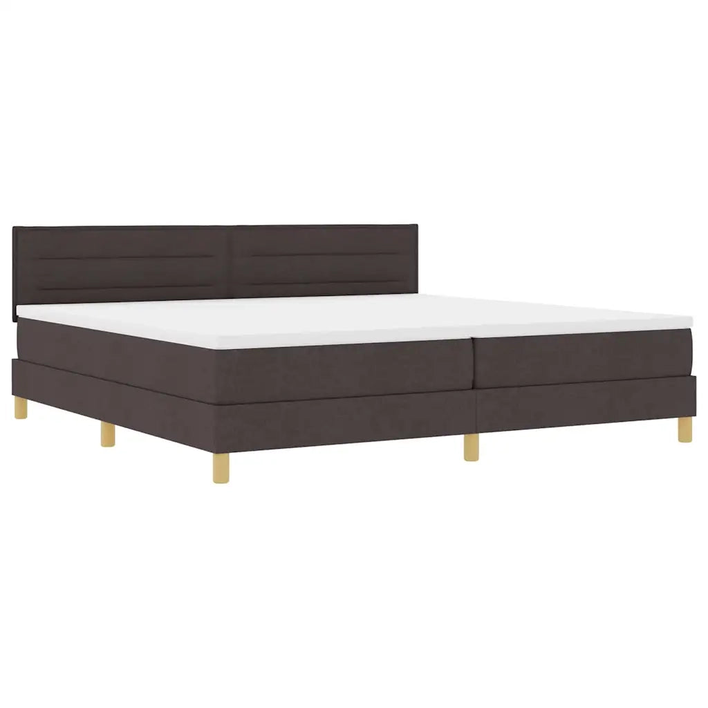 Letto a molle con cuscino Marrone Scuro 200 x 200 cm Tessuto 3338870