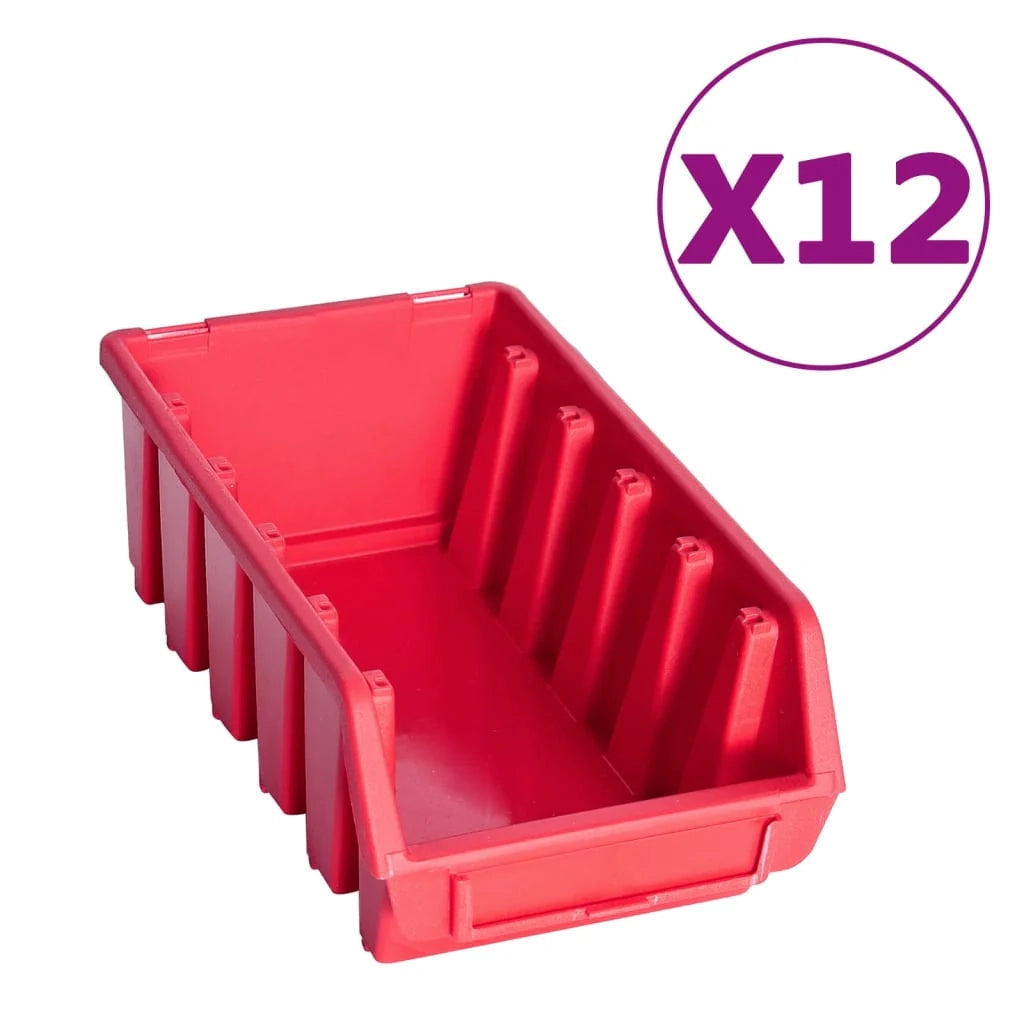 Kit contenitore portaoggetti e pannello da parete da 80 pezzi rosso e nero 02_0003852es