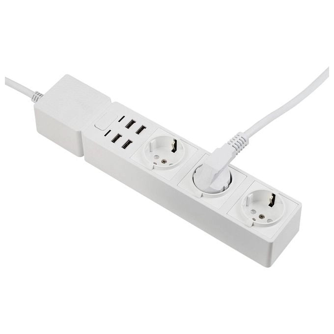 EDiMAX SP-1123WT Ciabatta Elettrica WiFi 3 Prese AC 4 Porte USB 1,5 m colore Bianco
