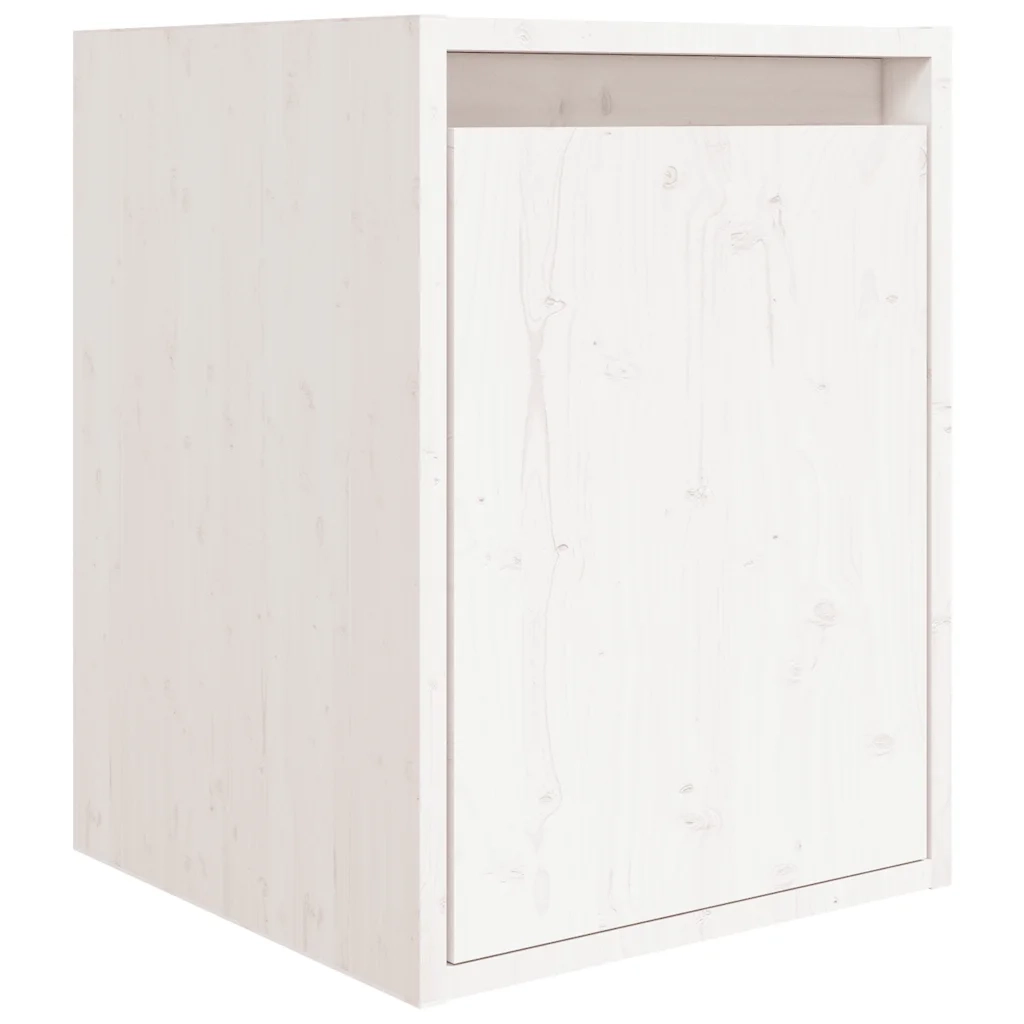 Mobili Porta TV 6 pz-Credenza per TV Bianchi in Legno Massello di Pino