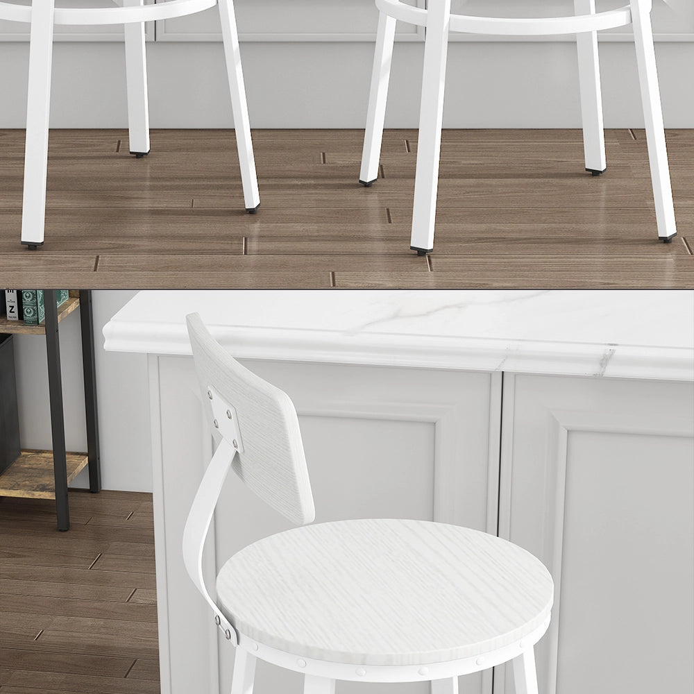 Vicco Sgabelli da bar Bianco 34 x 102 cm Set di 2