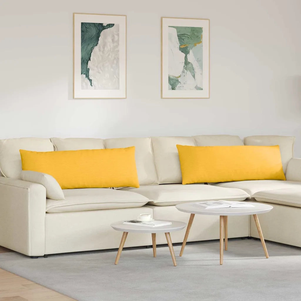 Cuscini da Divano 2 pcs Giallo Chiaro 120 x 40 cm 42013823