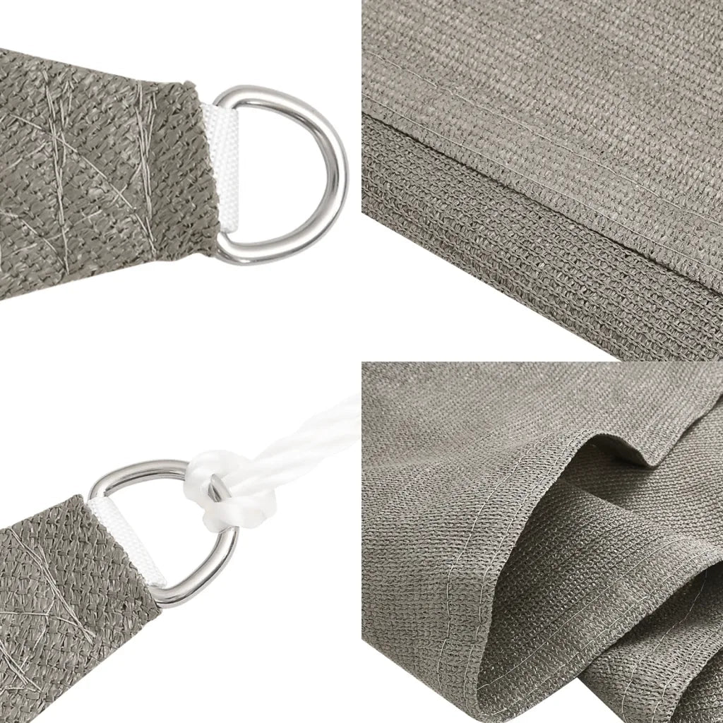 Vela Parasole | Telo Ombra | Vela da ombra 160 g/m2 Rettangolare Grigio Chiaro 3,5x5 m HDPE