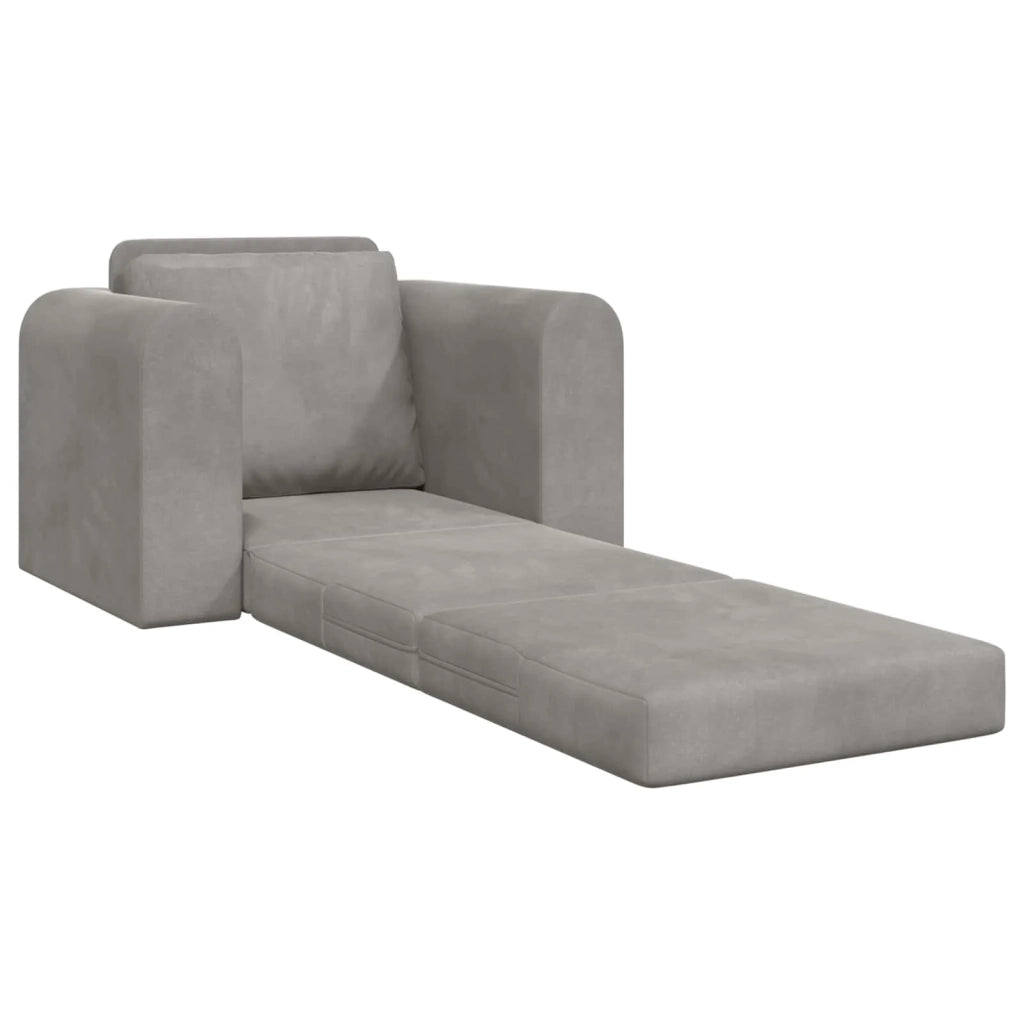 Divano letto Grigio chiaro 98 x 71 x 83 cm Velluto 4106666