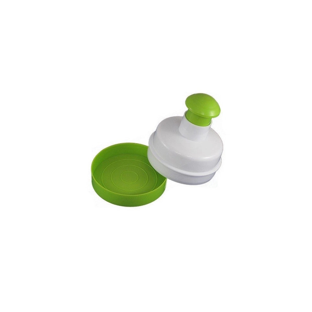 Trade Shop - Stampo Per Hamburger 9,5x12,5 Cm In Plastica Pressa Anche Carne Bianco -