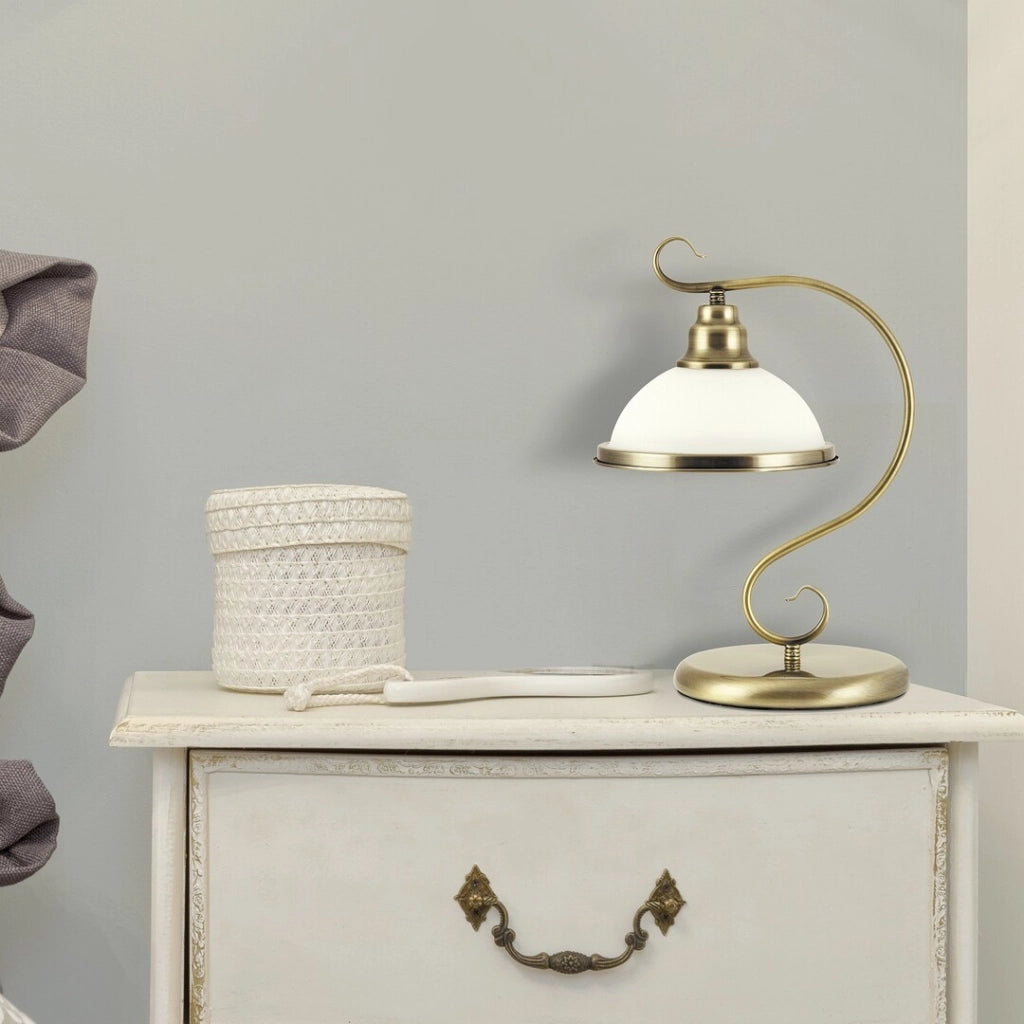 Lampada da tavolo classica bronzo Rabalux Elisett E27