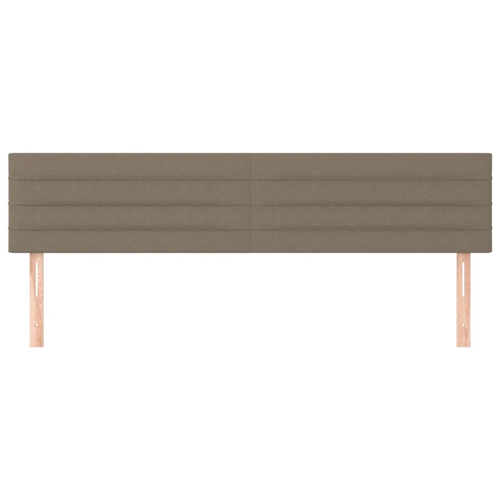 Testiera 2 pz-Set di 2 Testata-Testiera Decorativa Tortora 100x5x78/88 cm in Tessuto 164719