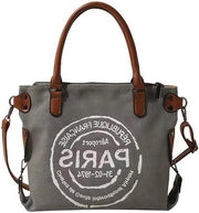 Borsa da donna in canapa per spiaggia e tempo libero con disegno crossover