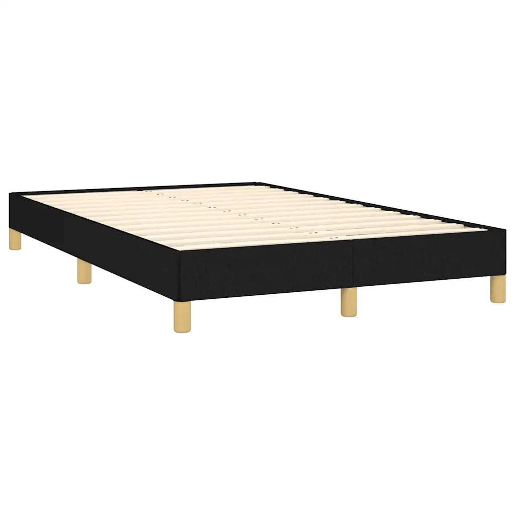 Letto a Molle con Materasso e LED Nero 120x190 cm in Tessuto
