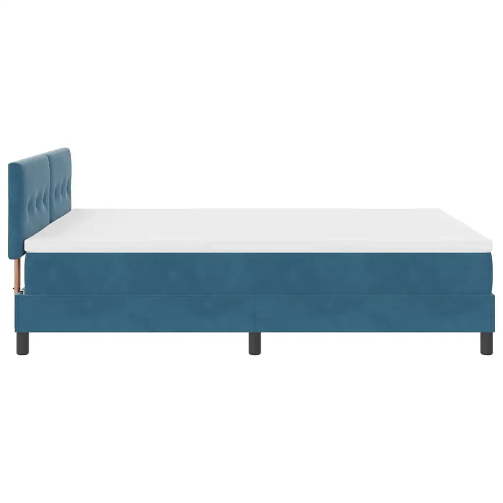 Letto a molle con materasso Blu Scuro 160 x 200 cm Velluto 3339186