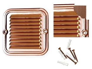 GRIGLIA AERAZIONE QUADRATA IN RAME- - cm.20x20 - 3 pezzi