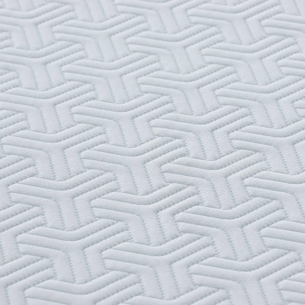 Materasso Bianco e Grigio 90 x 200 cm Tessuto Jacquard 4106362