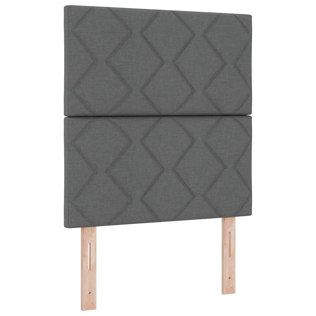 Letto a Sorgente LED Grigio scuro 80 x 200 cm Tessuto 3343132