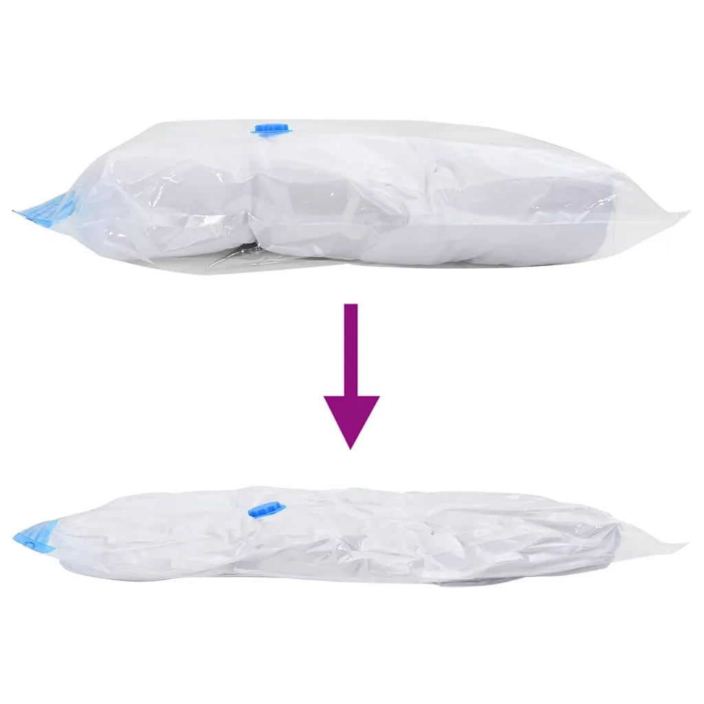 Sacchetti per Stoccaggio 5 pz Trasparente e Blu 60 x 40 cm CFW1465043