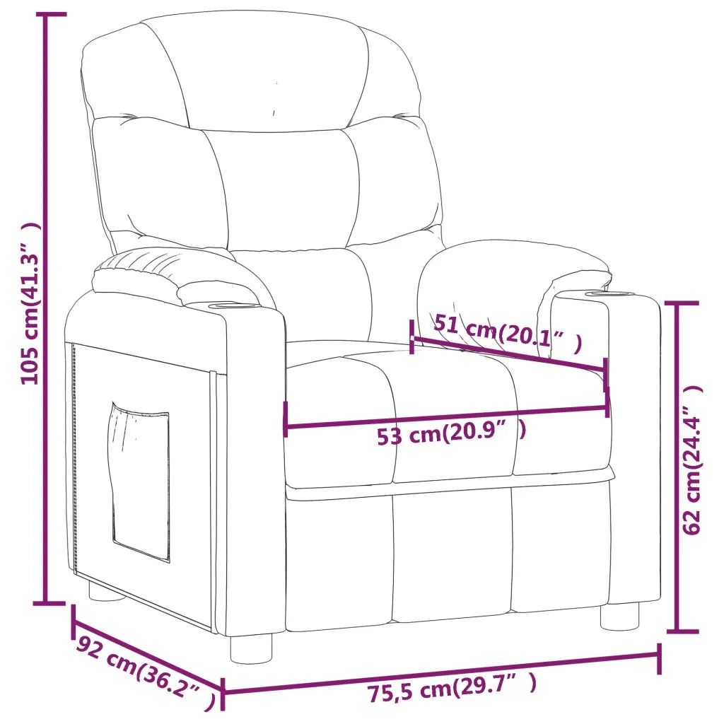 Poltrona Reclinabile in Tessuto Grigio Scuro 348071