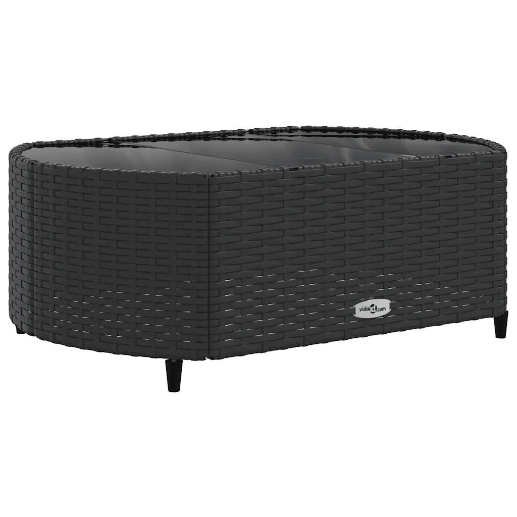 Set Divani da Giardino 10pz con Cuscini in Polyrattan Nero