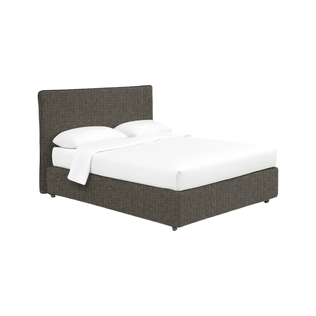 Louth, Letto Singolo Sfoderabile Made in Italy, Grigio Tortora