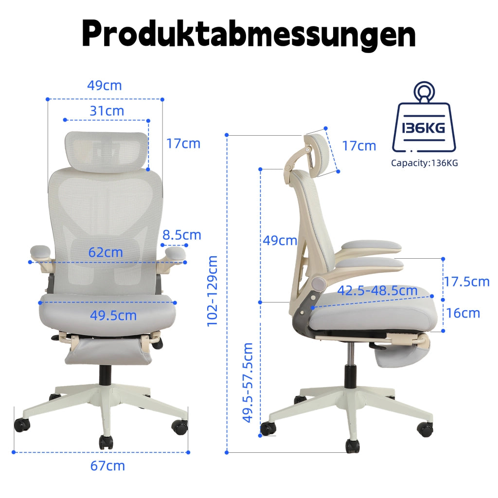 Sedia da ufficio ergonomica ¨C Minimal ¨C grigio
