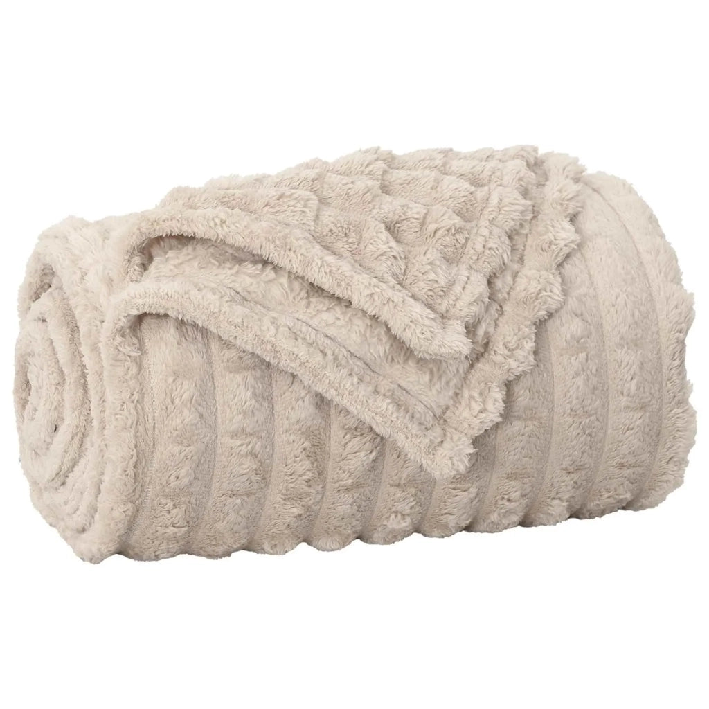 Coperta Beige 150 x 130 cm Panno