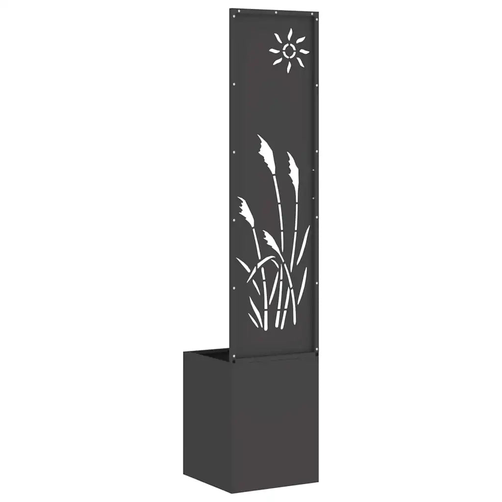 Schermo per privacy in giardino Traforo Nero 32 x 150 cm 876357
