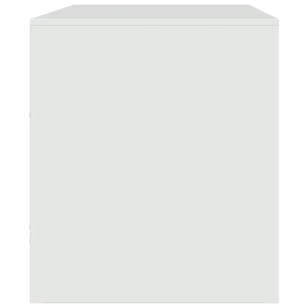 Mobile Porta TV-Mobile per TV-Credenza TV Bianco 67x39x44 cm in Acciaio 265106