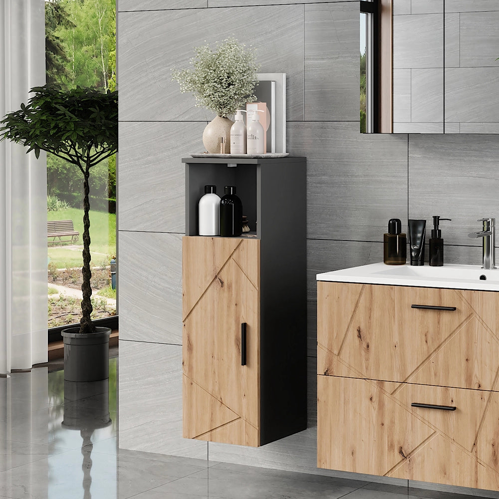 Vicco Mobiletto midi Antracite/Artisan 30 x 93 cm con 1 porta