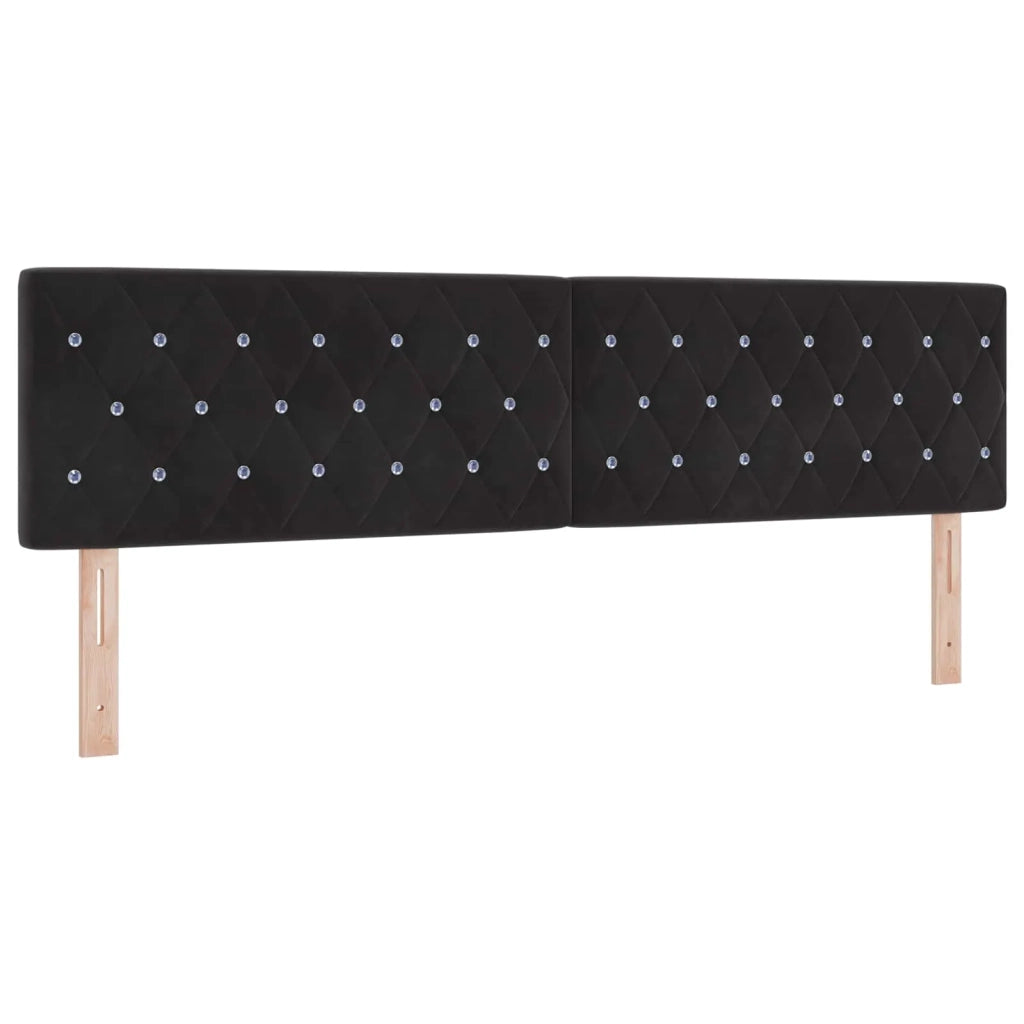 Letto Ottomano con Materasso e LED Nero 180 x 200 cm Velluto 3457085