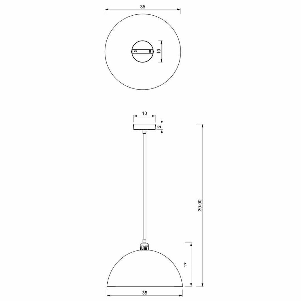 Lampada a sospensione Milagro Beta MLP7897 bianco oro Ø35