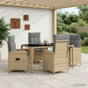 Set da pranzo per esterni 5 pcs Beige e Grigio Chiaro 3422338