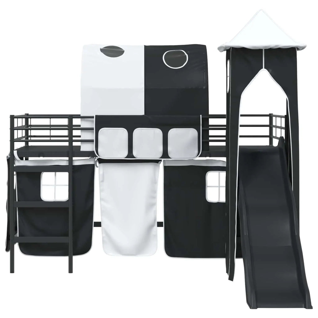 Struttura del letto loft per bambini Nero 100 x 200 cm Metallo 42020874